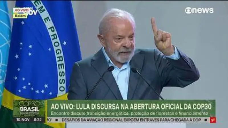 Lula ataca negacionismo e critica gastos em guerra na abertura histórica da COP30 na Amazônia