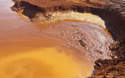 O que há na lama da chuva perto das áreas de mineração?