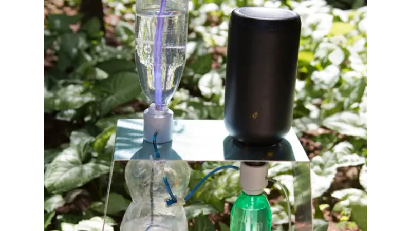 Pesquisador cria irrigador solar automático com garrafas usadas
