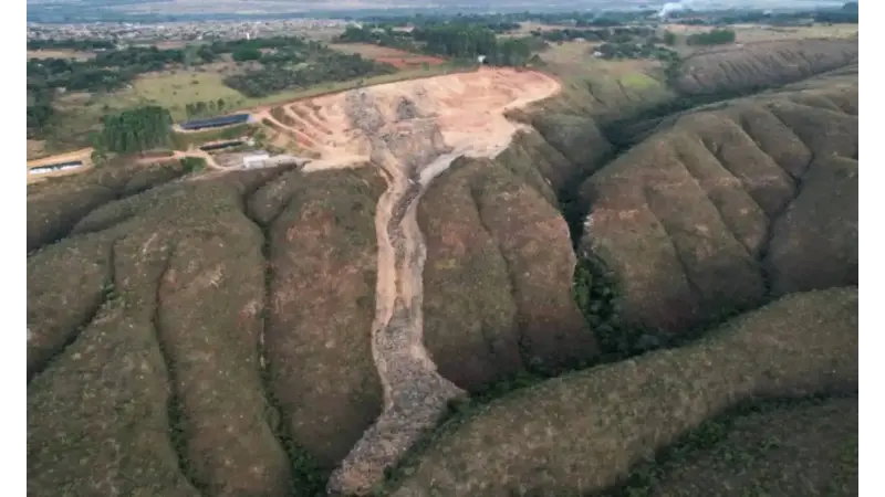Tragédia ambiental em Padre Bernardo expõe impacto de deslizamento de aterro