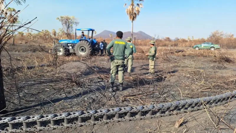 Tratores com correntões devasta o que restou do Pantanal após incêndios