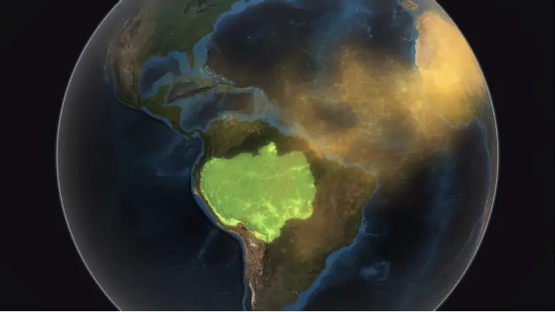 Vídeo da NASA mostra como a Floresta Amazônica é fertilizada pelo Deserto do Saara