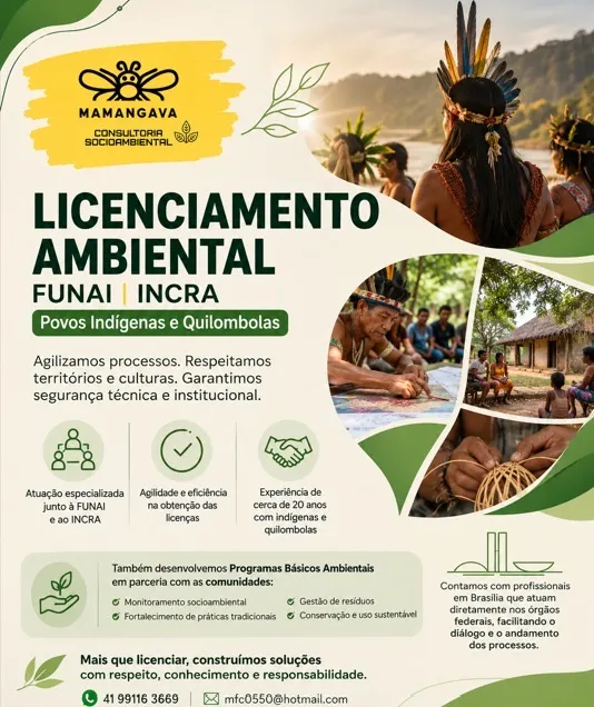 Licenciamento ambiental Indígena e quilombola!